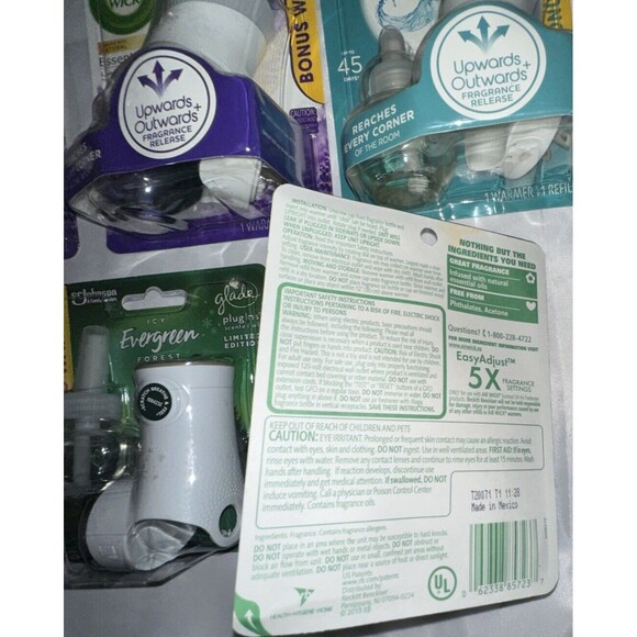 NEW Air Wick/GLADE 5 Plug ins & 5 Scented Oils Fresh Linen, Lavender, Evergreen - Picture 4 of 5